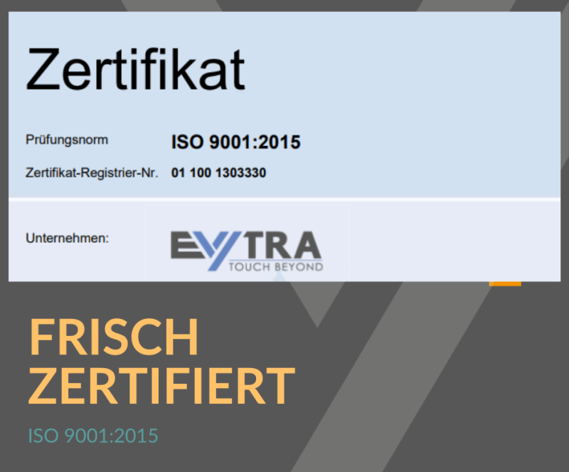 EVYTRA - frisch zertifiziert!