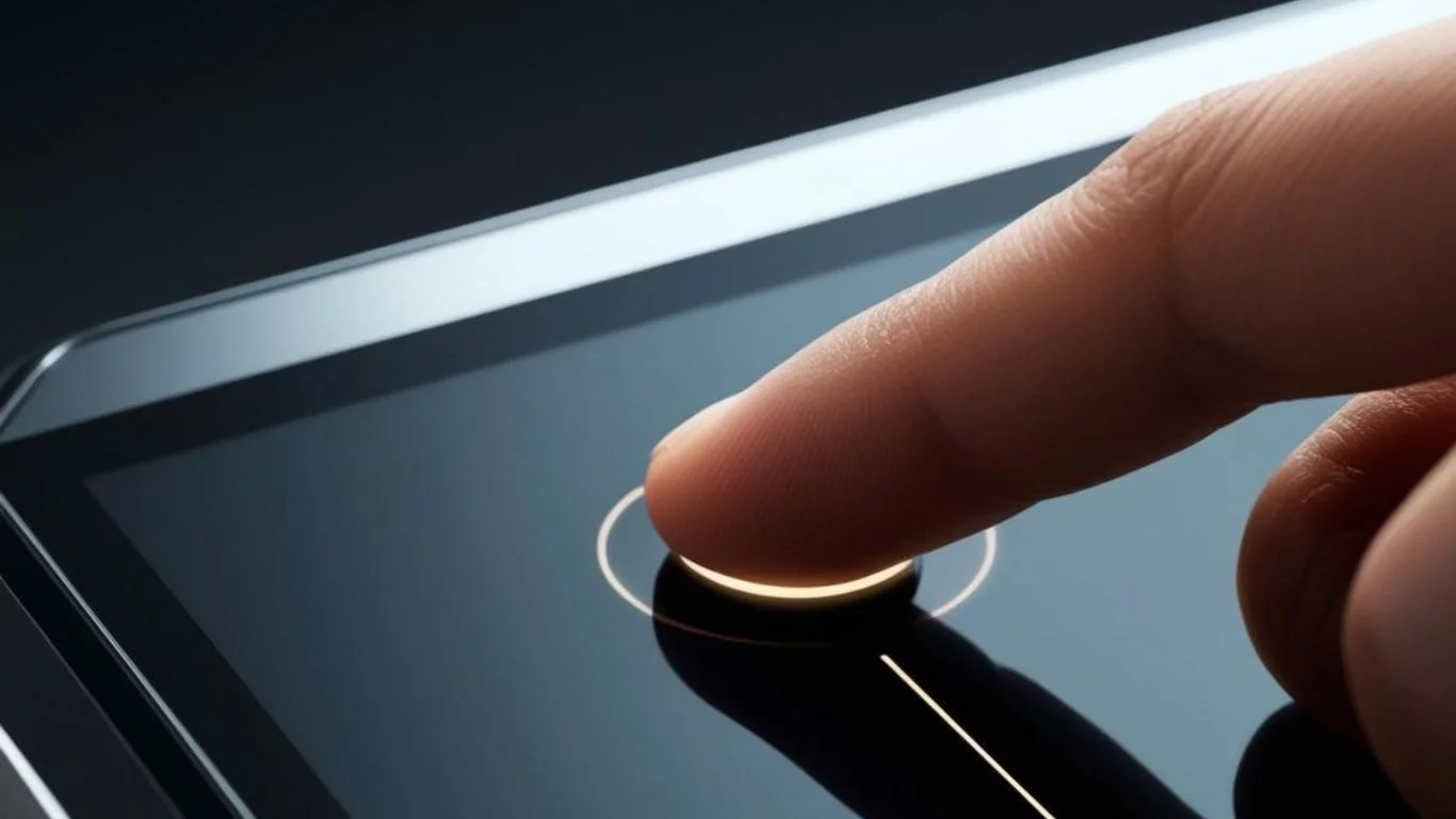 HMI Human-Machine-Communication Touch Finger on HMI