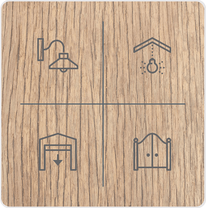 Switch with wooden surface
